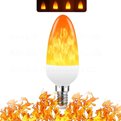 LED Flame Bulb E27 Realistic Warm Glow