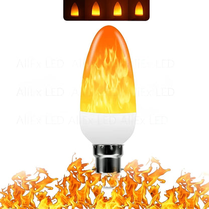 LED Flame Bulb E27 Realistic Warm Glow