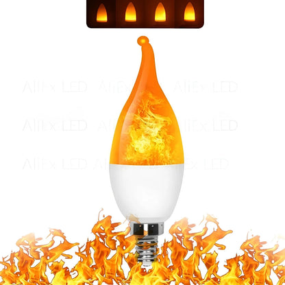 LED Flame Bulb E27 Realistic Warm Glow