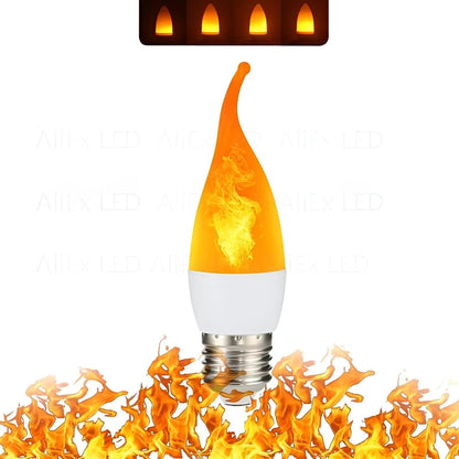 LED Flame Bulb E27 Realistic Warm Glow