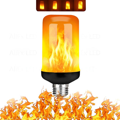 LED Flame Bulb E27 Realistic Warm Glow