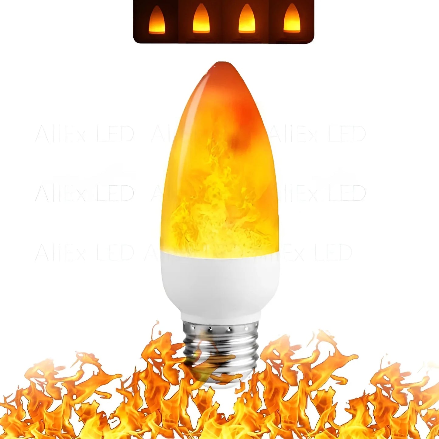 LED Flame Bulb E27 Realistic Warm Glow