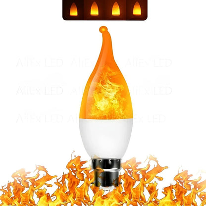 LED Flame Bulb E27 Realistic Warm Glow