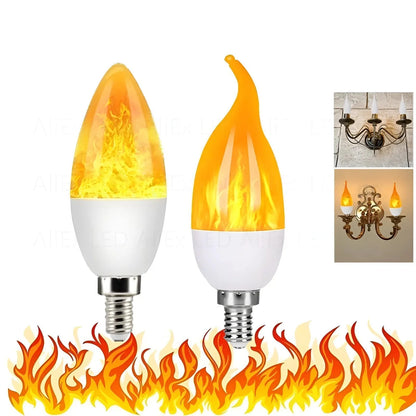LED Flame Bulb E27 Realistic Warm Glow