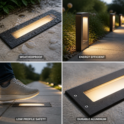 LED Ground Light Flat Recessed Weatherproof Aluminum Warm White