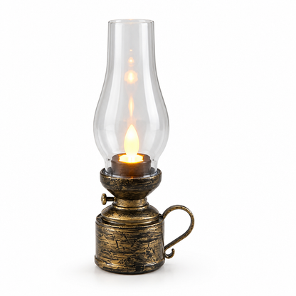 LED Lantern Realistic Flame Battery Operated Indoor & Outdoor