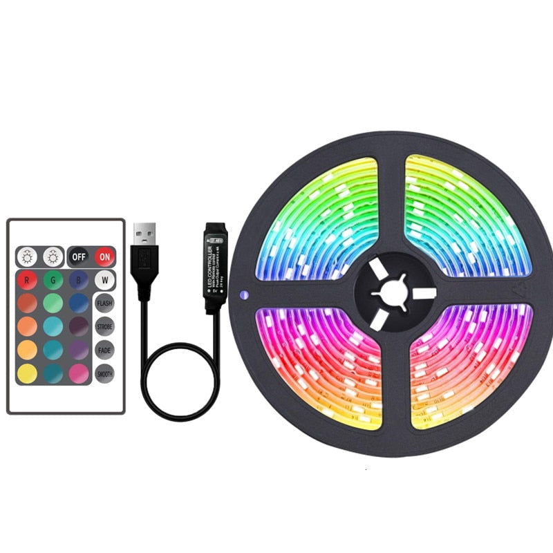 LED Light Strip Music-Reactive RGB Bluetooth App & Remote