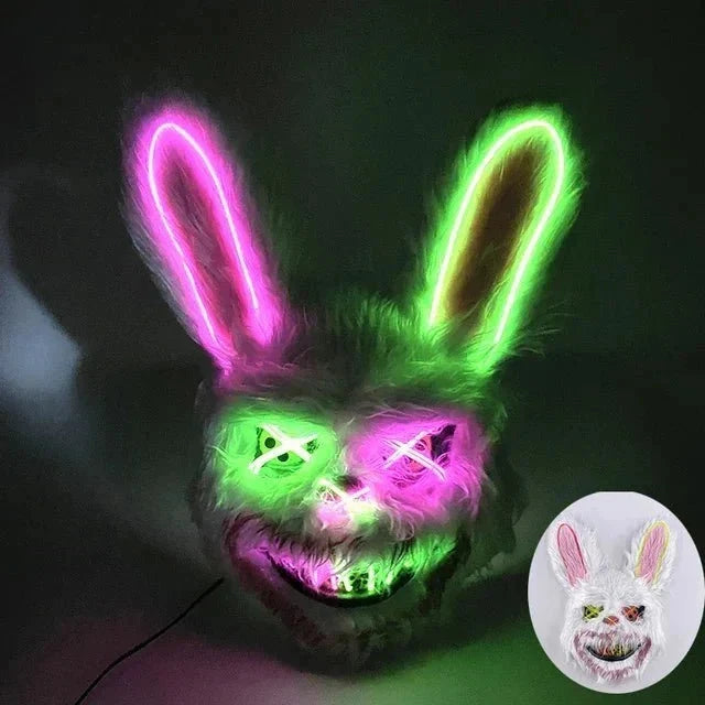 LED Mask Fiber-Optic Neon Multiple Modes Battery-Powered