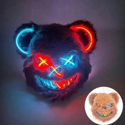 LED Mask Fiber-Optic Neon Multiple Modes Battery-Powered