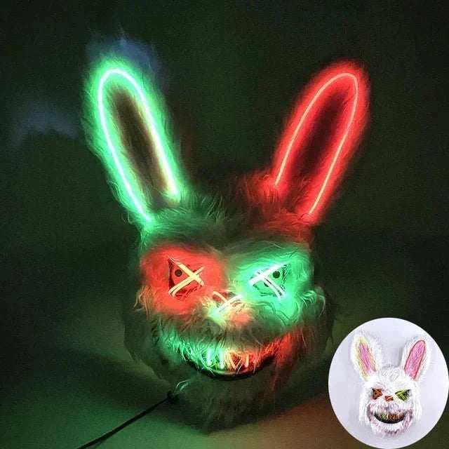 LED Mask Fiber-Optic Neon Multiple Modes Battery-Powered