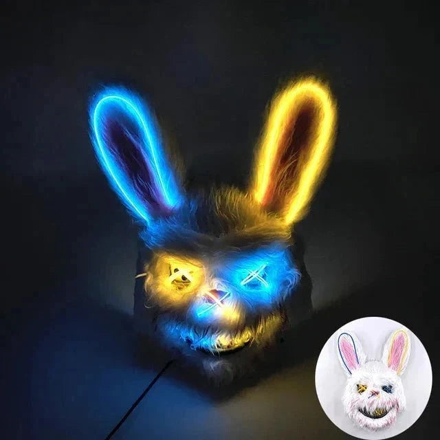 LED Mask Fiber-Optic Neon Multiple Modes Battery-Powered