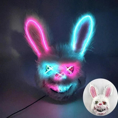 LED Mask Fiber-Optic Neon Multiple Modes Battery-Powered