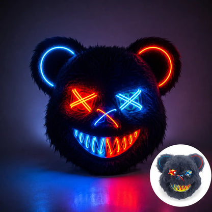 LED Mask Fiber-Optic Neon Multiple Modes Battery-Powered