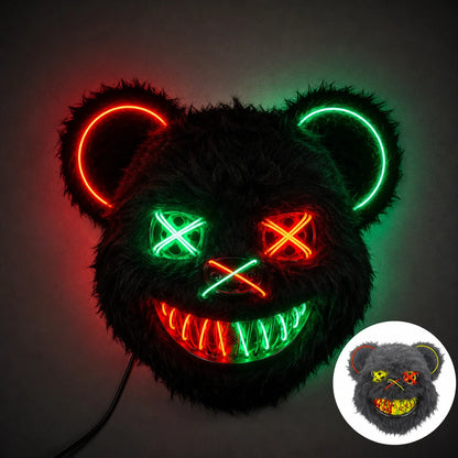 LED Mask Fiber-Optic Neon Multiple Modes Battery-Powered