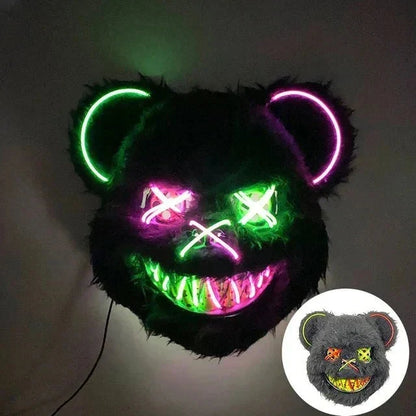 LED Mask Fiber-Optic Neon Multiple Modes Battery-Powered