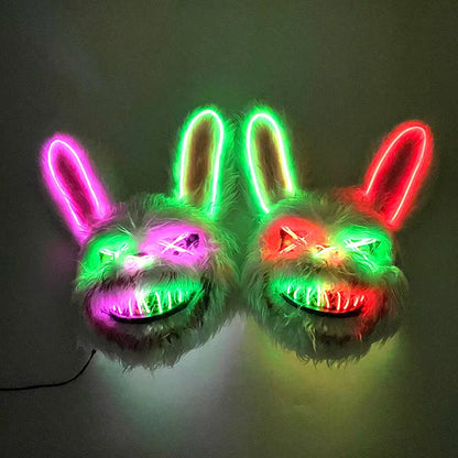 LED Mask Fiber-Optic Neon Multiple Modes Battery-Powered