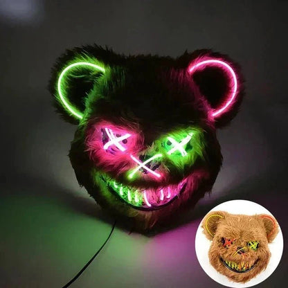 LED Mask Fiber-Optic Neon Multiple Modes Battery-Powered