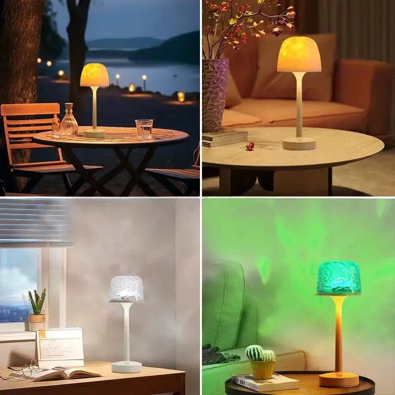 LED Table Lamp RGB Color-Changing Touch & Remote Rechargeable Battery