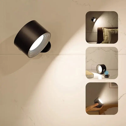 LED Wall Lamp Rechargeable 360° Swivel Adjustable Color Temp