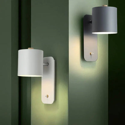 LED Wall Light Integrated Switch Modern Metal
