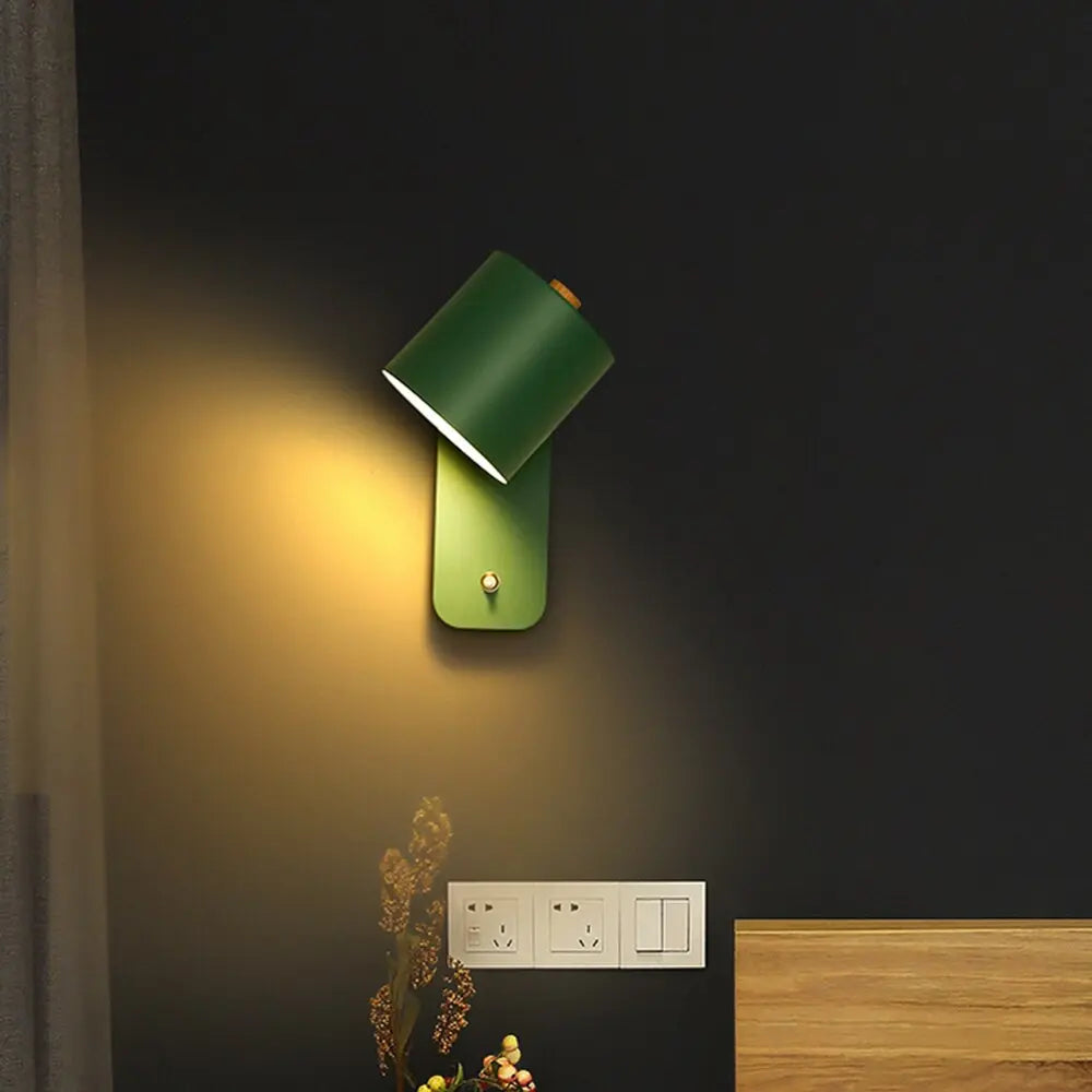 LED Wall Light Integrated Switch Modern Metal
