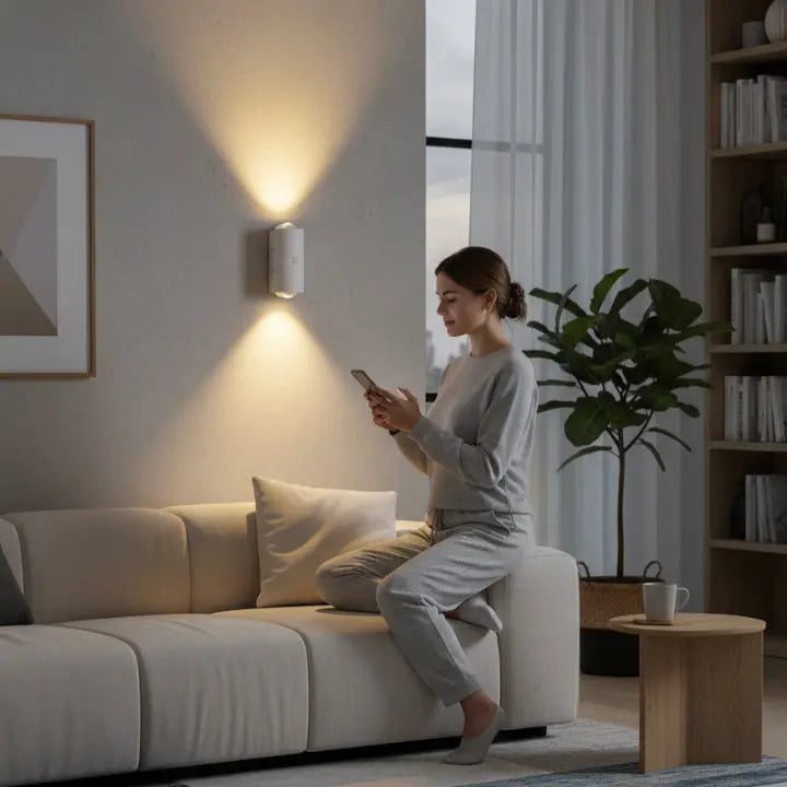 LED Wall Light Motion Sensor RGB USB Rechargeable
