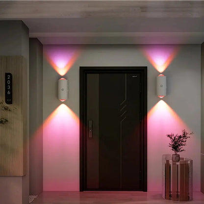 LED Wall Light Motion Sensor RGB USB Rechargeable