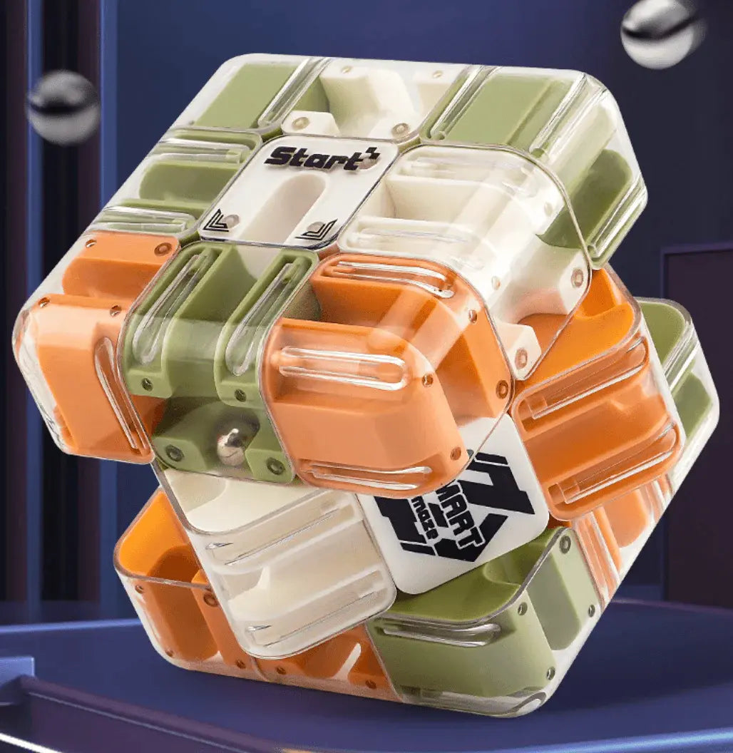 Labyrinth Cube Transparent ABS With Stainless Steel Ball
