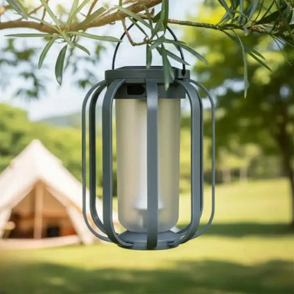 Lantern Solar & USB-C Rechargeable Realistic Flame Splash-Proof