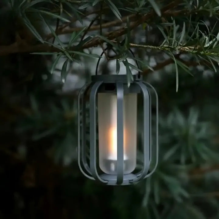 Lantern Solar & USB-C Rechargeable Realistic Flame Splash-Proof