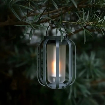 Lantern Solar & USB-C Rechargeable Realistic Flame Splash-Proof