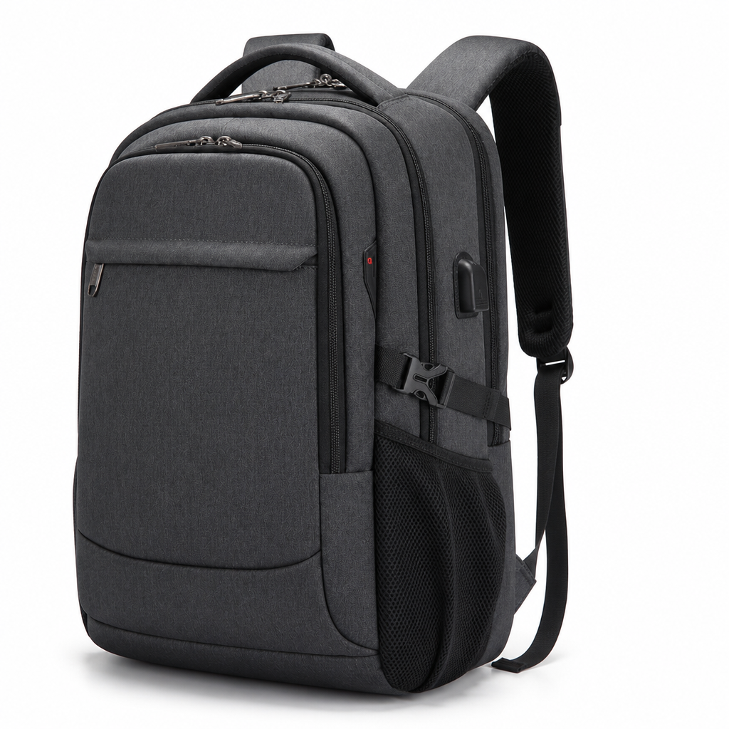 Laptop Backpack Hidden Anti-Theft Pocket USB Charging Padded Compartment