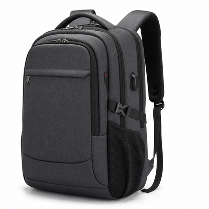 Laptop Backpack Hidden Anti-Theft Pocket USB Charging Padded Compartment