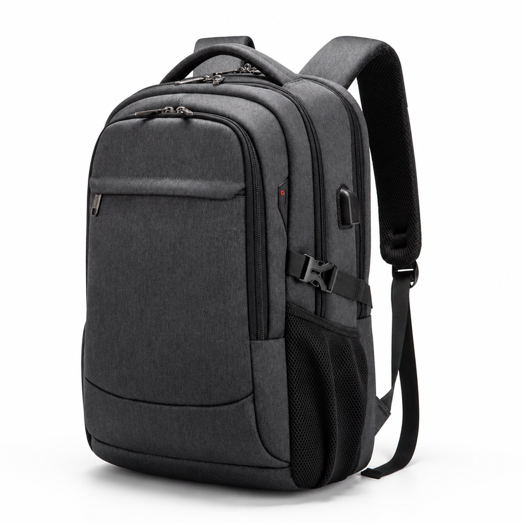 Laptop Backpack Hidden Anti-Theft Pocket USB Charging Padded Compartment