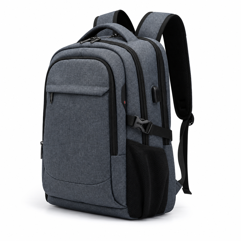 Laptop Backpack Hidden Anti-Theft Pocket USB Charging Padded Compartment