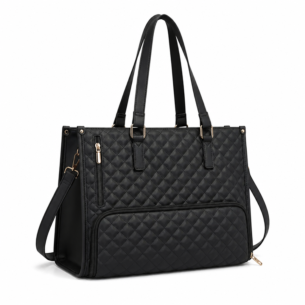 Laptop Tote Bag Quilted Insulated & Water-Resistant
