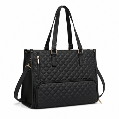 Laptop Tote Bag Quilted Insulated & Water-Resistant