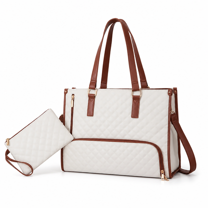 Laptop Tote Bag Quilted Insulated & Water-Resistant