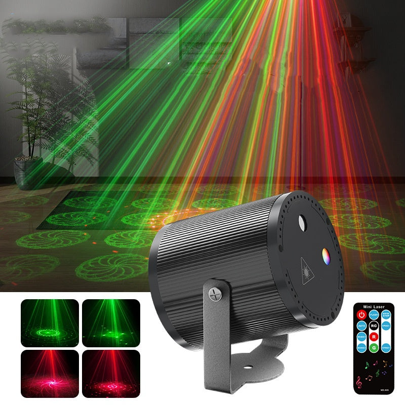 Laser Party Light Music-Synchronized Remote Control & USB Powered
