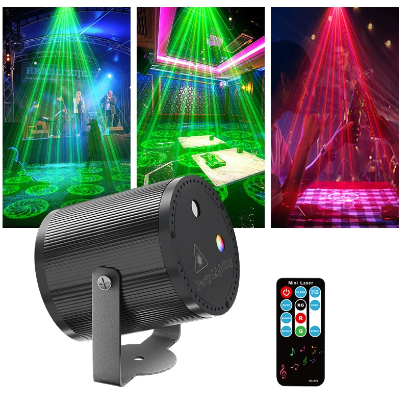 Laser Party Light Music-Synchronized Remote Control & USB Powered