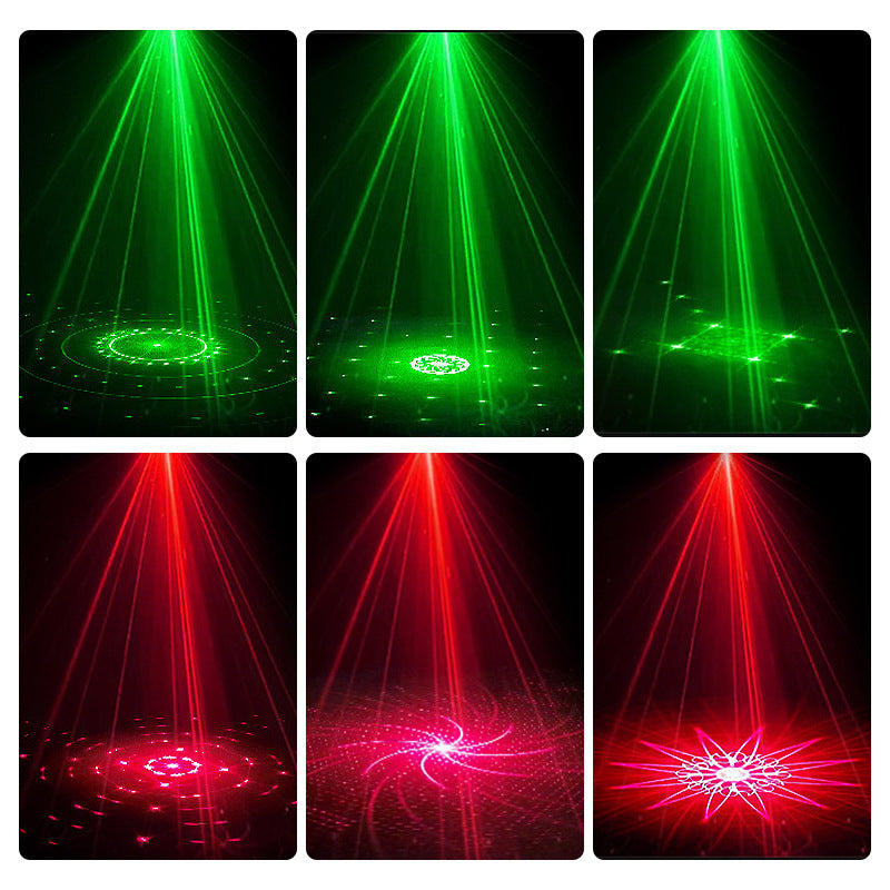 Laser Party Light Music-Synchronized Remote Control & USB Powered