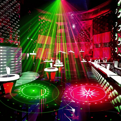Laser Party Light Music-Synchronized Remote Control & USB Powered