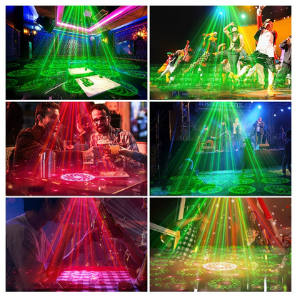 Laser Party Light Music-Synchronized Remote Control & USB Powered