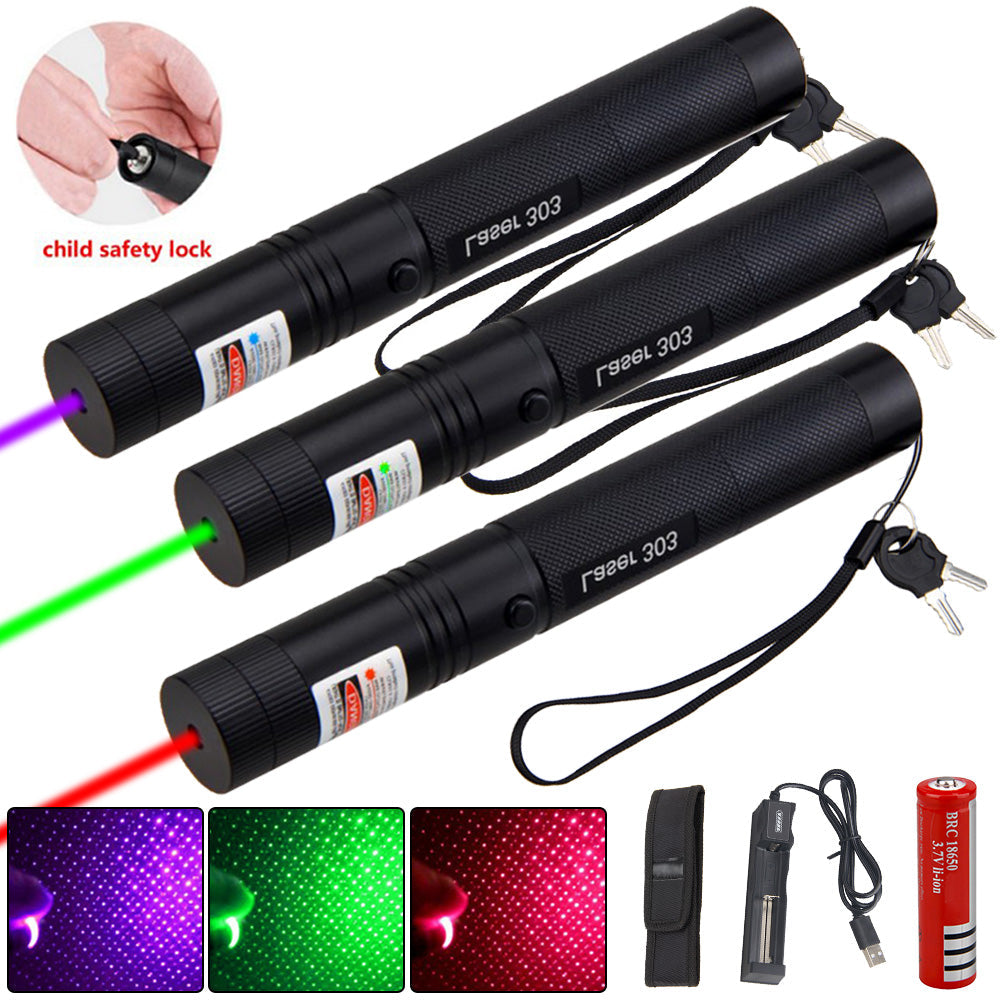 Laser Pointer Adjustable Focus USB Rechargeable