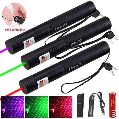 Laser Pointer Adjustable Focus USB Rechargeable