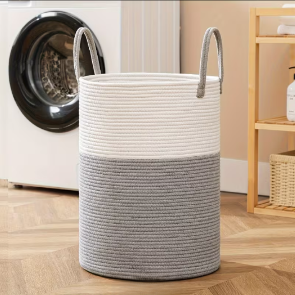 Laundry Basket Extra-Tall 58 L Reinforced Handles