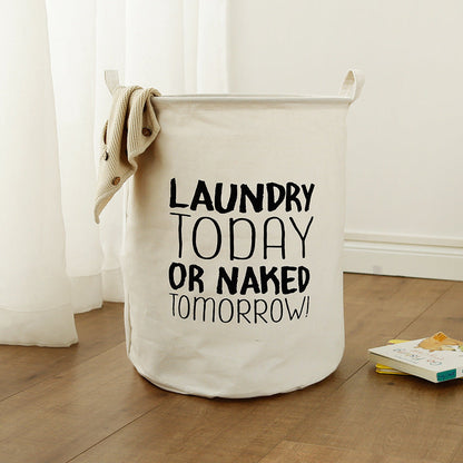 Laundry Basket Foldable Fabric Reinforced Handles Funny Sayings