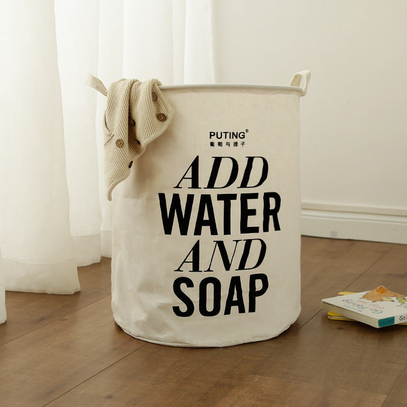 Laundry Basket Foldable Fabric Reinforced Handles Funny Sayings