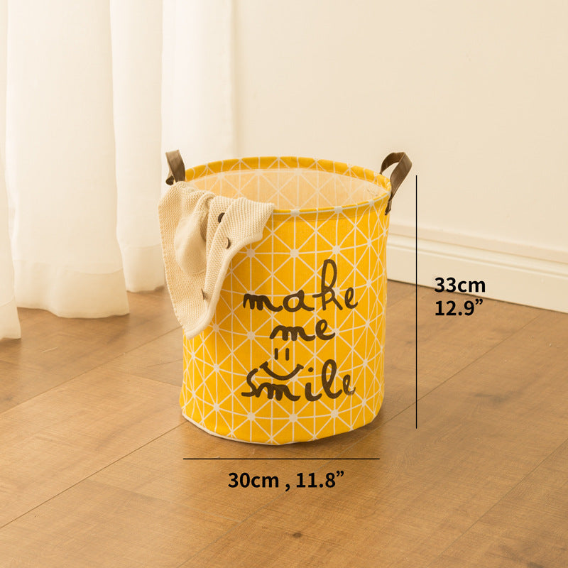 Laundry Basket Foldable Fabric Reinforced Handles Funny Sayings