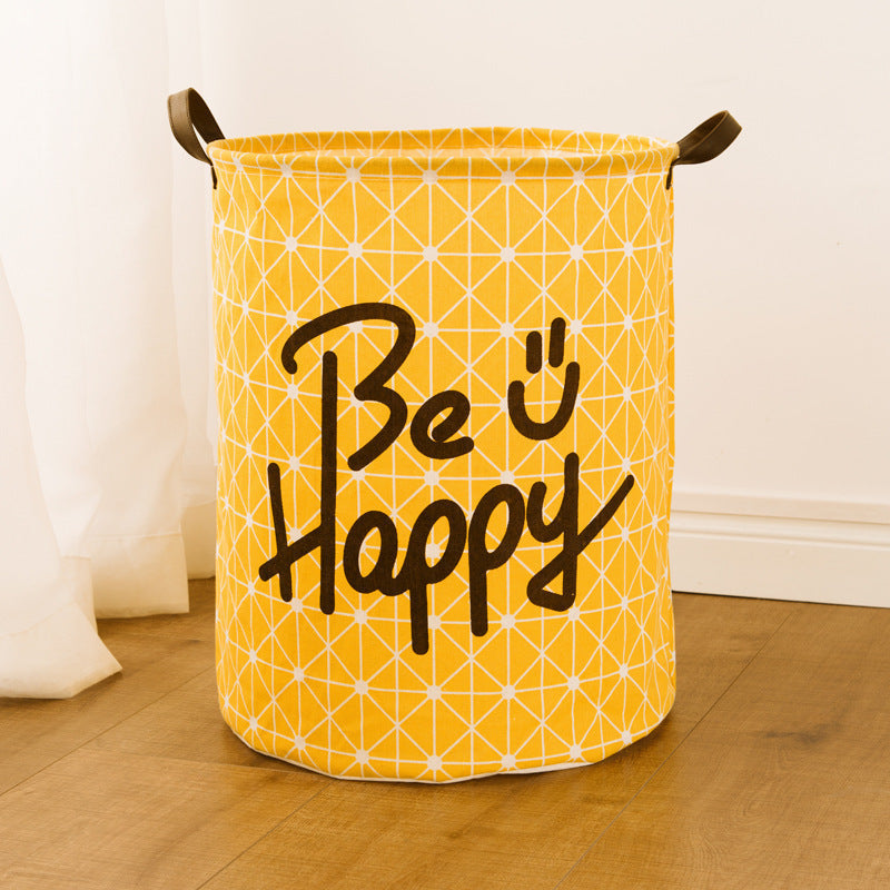 Laundry Basket Foldable Fabric Reinforced Handles Funny Sayings